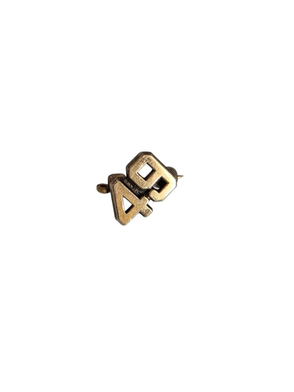 Vintage Collectible Pin 49 1949 10k Yellow Gold Great Design